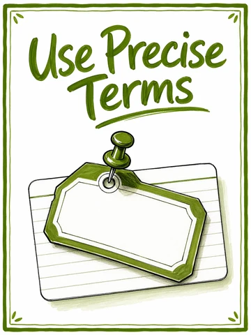 A SAT Use-Precise-Terms flashcard